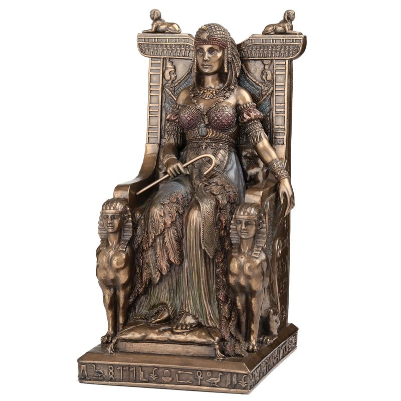 Unicorn Studios WU75637V4 Egyptian Queen Sitting in the Throne Statue - Image 1